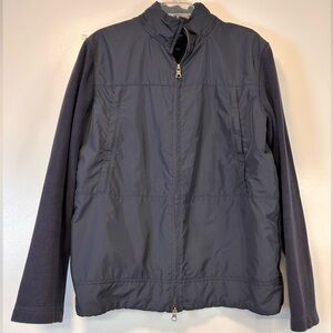 Ladies Banana Republic blue jacket nylon and‎ knit. Size large.